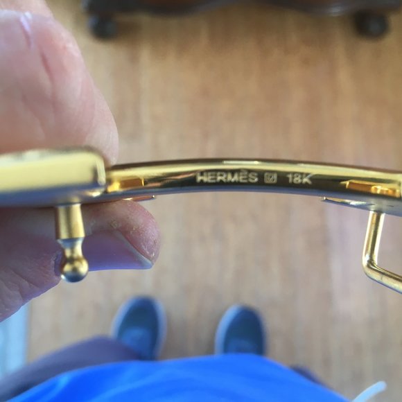 Hermes 18k H belt buckle & Reversible black/red le main image 9